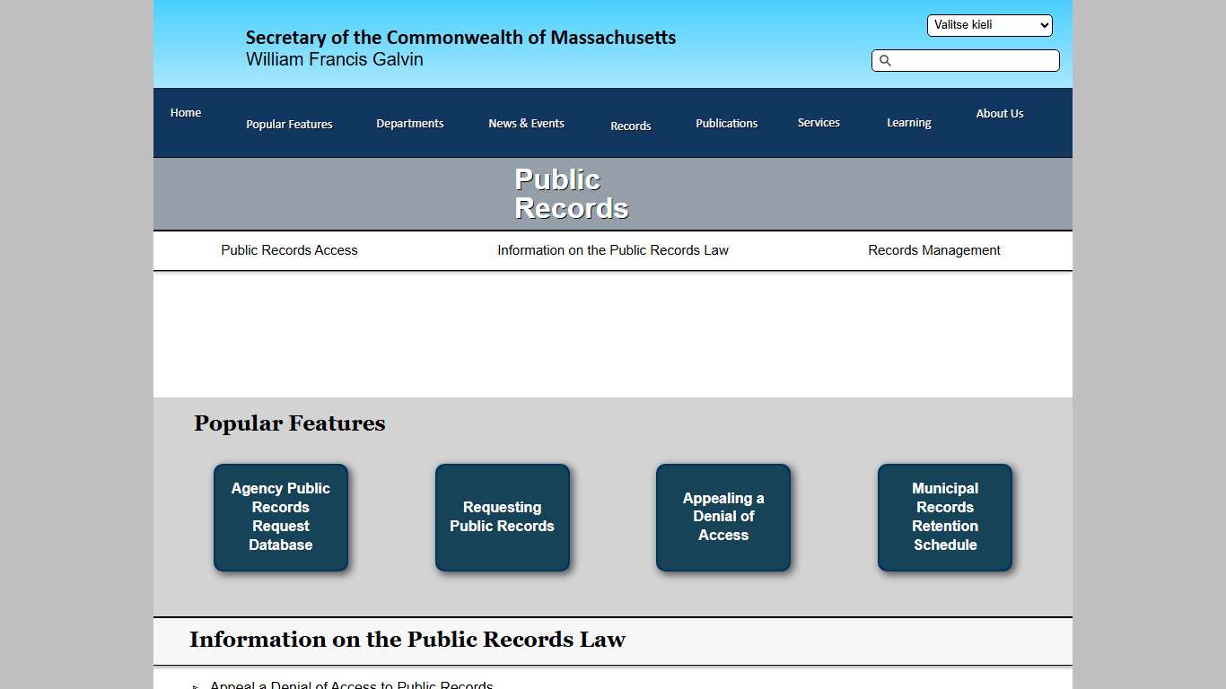 Public Records Division