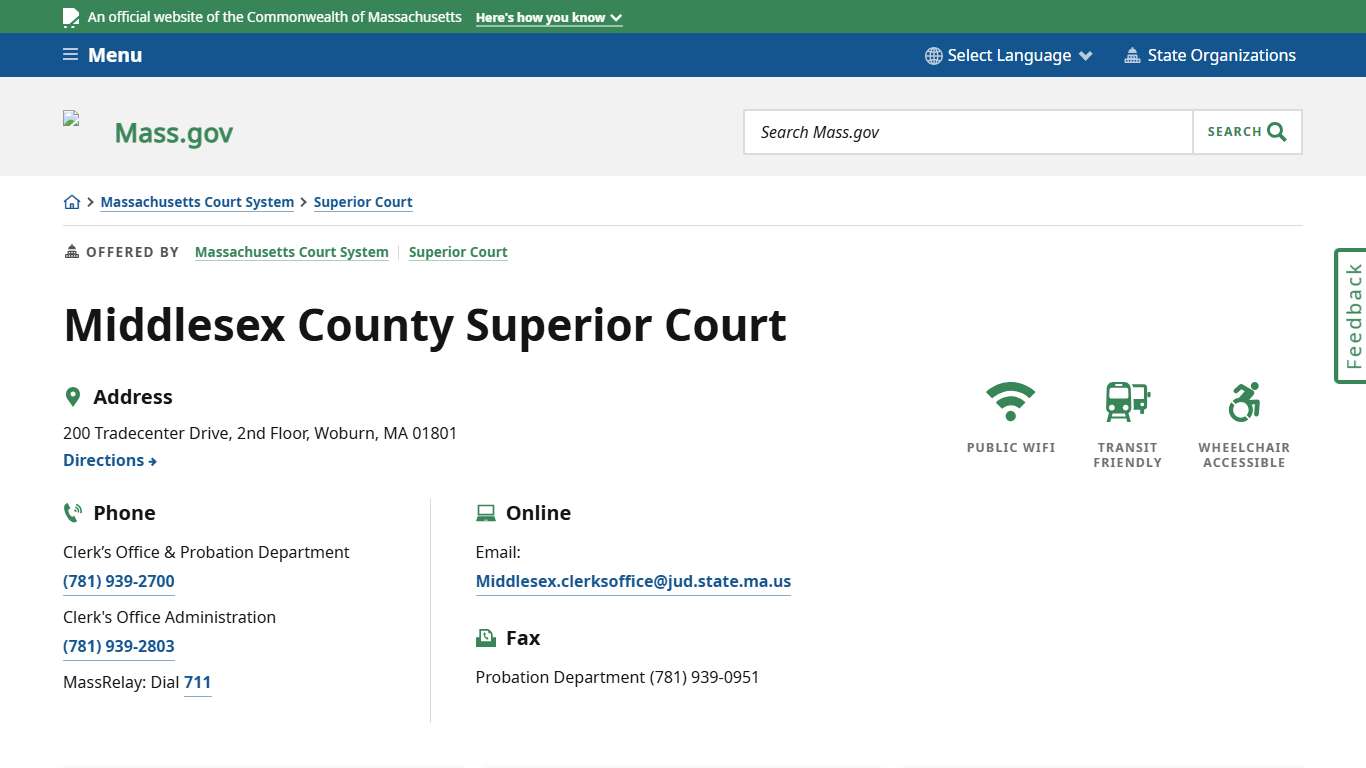 Middlesex County Superior Court | Mass.gov